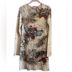 Wild Love Graphic Long Sleeve Dress